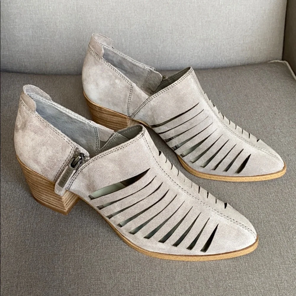 1. State Taupe Cutout Suede Ankle Booties NWOT